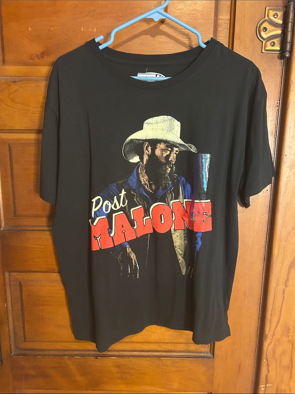 Black Graphic Tee - Cowboy Design Post Malone